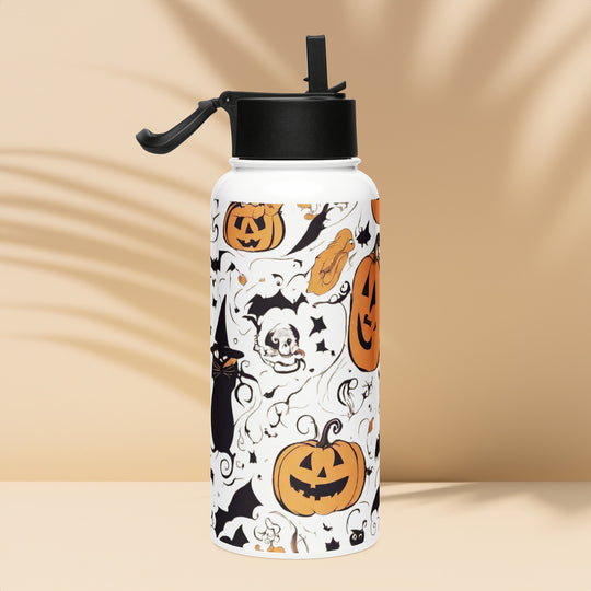 Stainless steel water bottle with a straw lid - WhatUWant2Buy