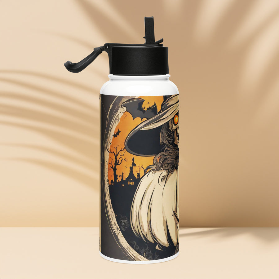 Stainless steel water bottle with a straw lid - WhatUWant2Buy