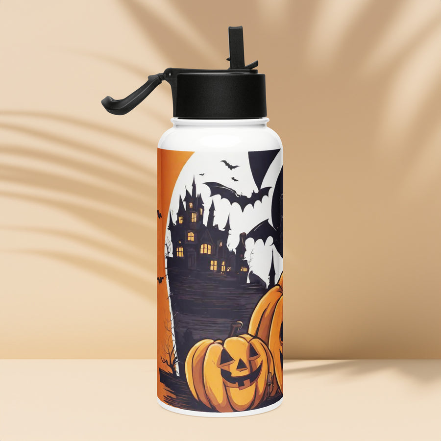 Stainless steel water bottle with a straw lid - WhatUWant2Buy