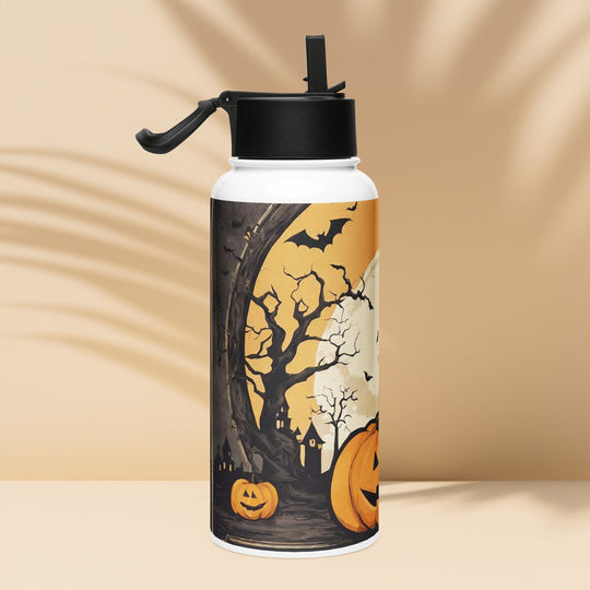 Stainless steel water bottle with a straw lid - WhatUWant2Buy