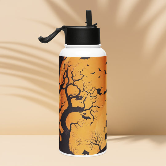 Stainless steel water bottle with a straw lid - WhatUWant2Buy
