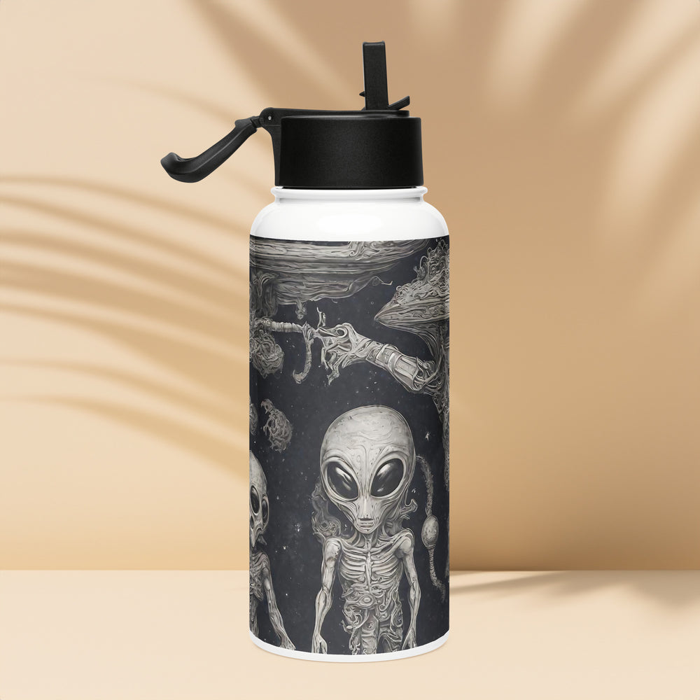 Stainless steel water bottle with a straw lid - WhatUWant2Buy