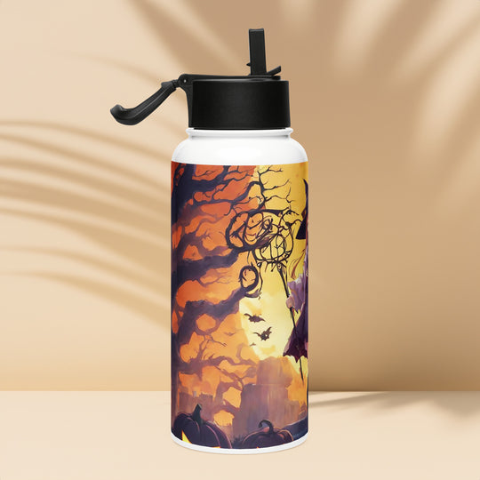 Stainless steel water bottle with a straw lid - WhatUWant2Buy