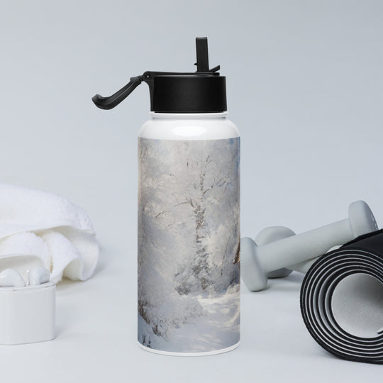 Stainless steel water bottle with a straw lid - WhatUWant2Buy