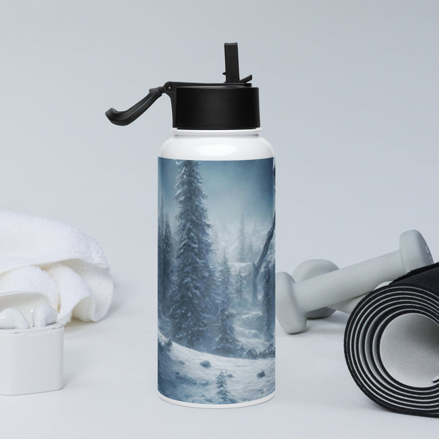 Stainless steel water bottle with a straw lid - WhatUWant2Buy