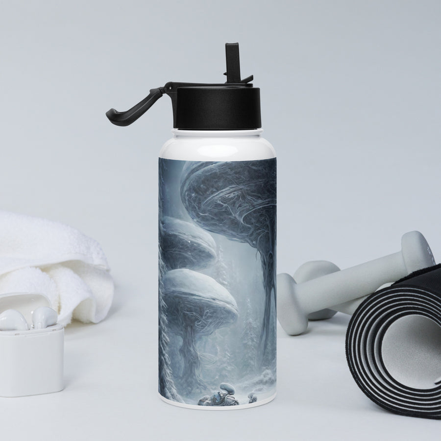 Stainless steel water bottle with a straw lid - WhatUWant2Buy