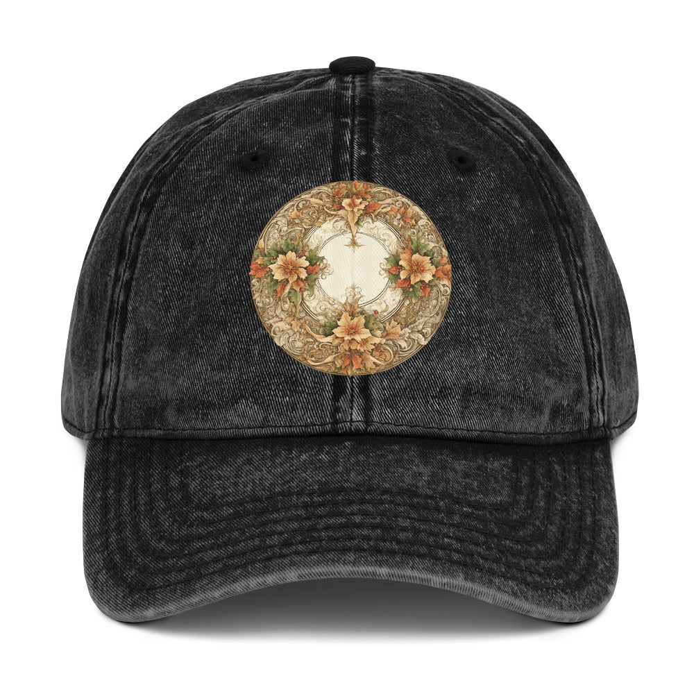 Art Nouveau Vintage Cotton Twill Cap | Christmas AI-Designed 8
