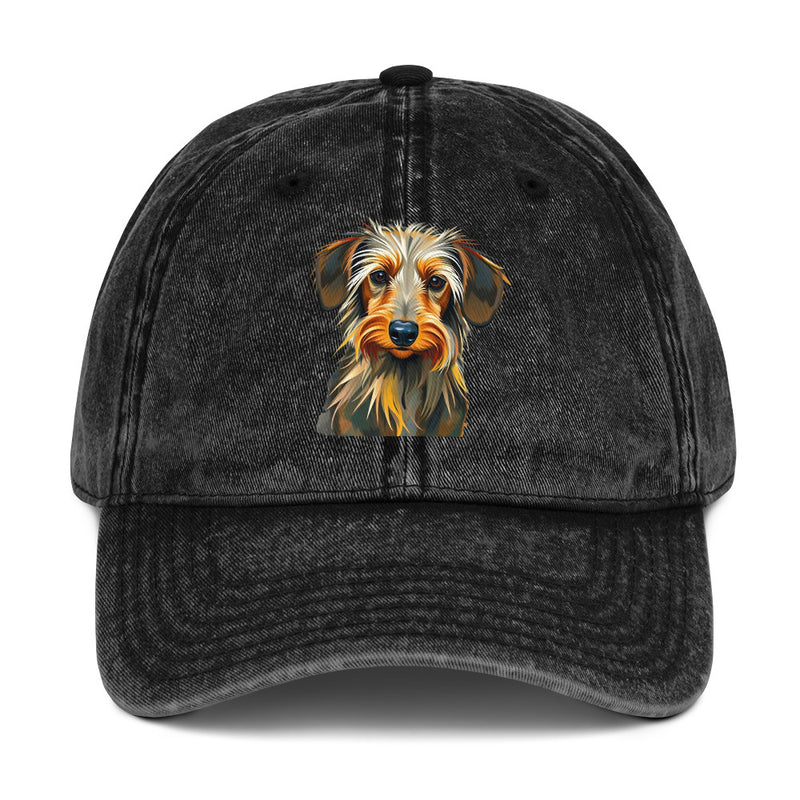Dachshund Abstract Vintage Cotton Twill Cap | Everyday AI-Designed 11