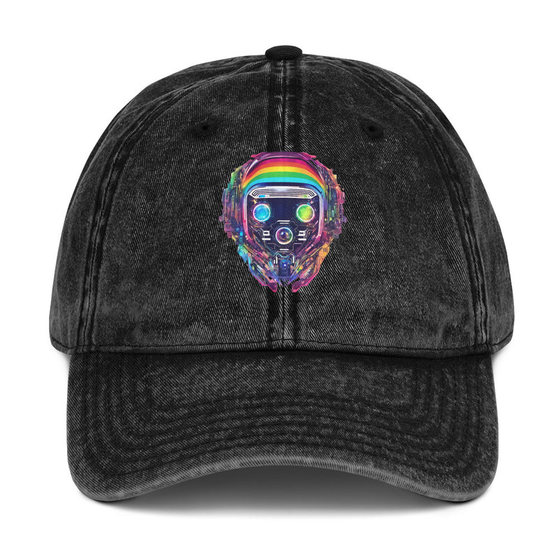 Cyberpunk Rainbow Vintage Cotton Twill Cap | Everyday AI-Designed 18