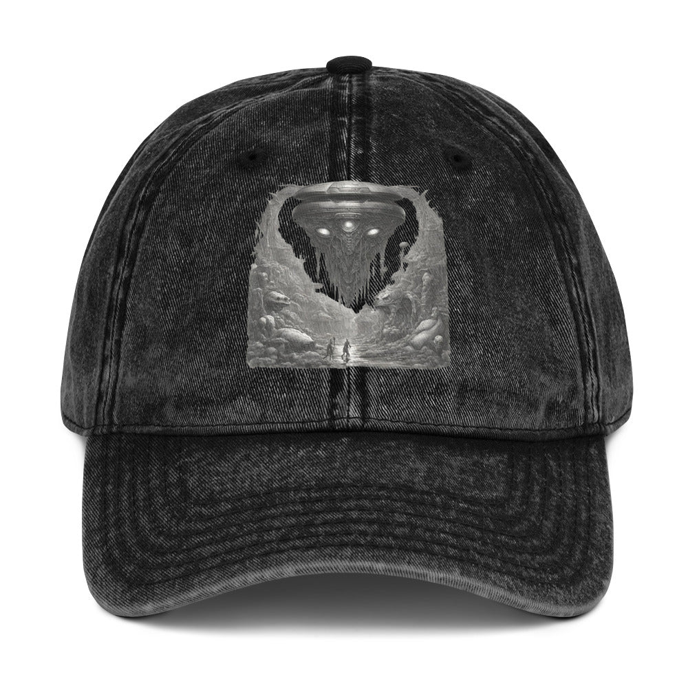 Alien Landscape Vintage Cotton Twill Cap | Summer AI-Designed 9