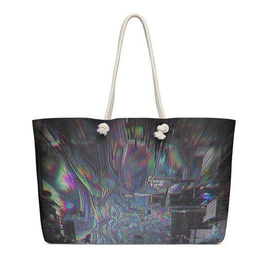 Glitchwear Oversized Weekender Bag, Everyday AI-Designed 0, view 4