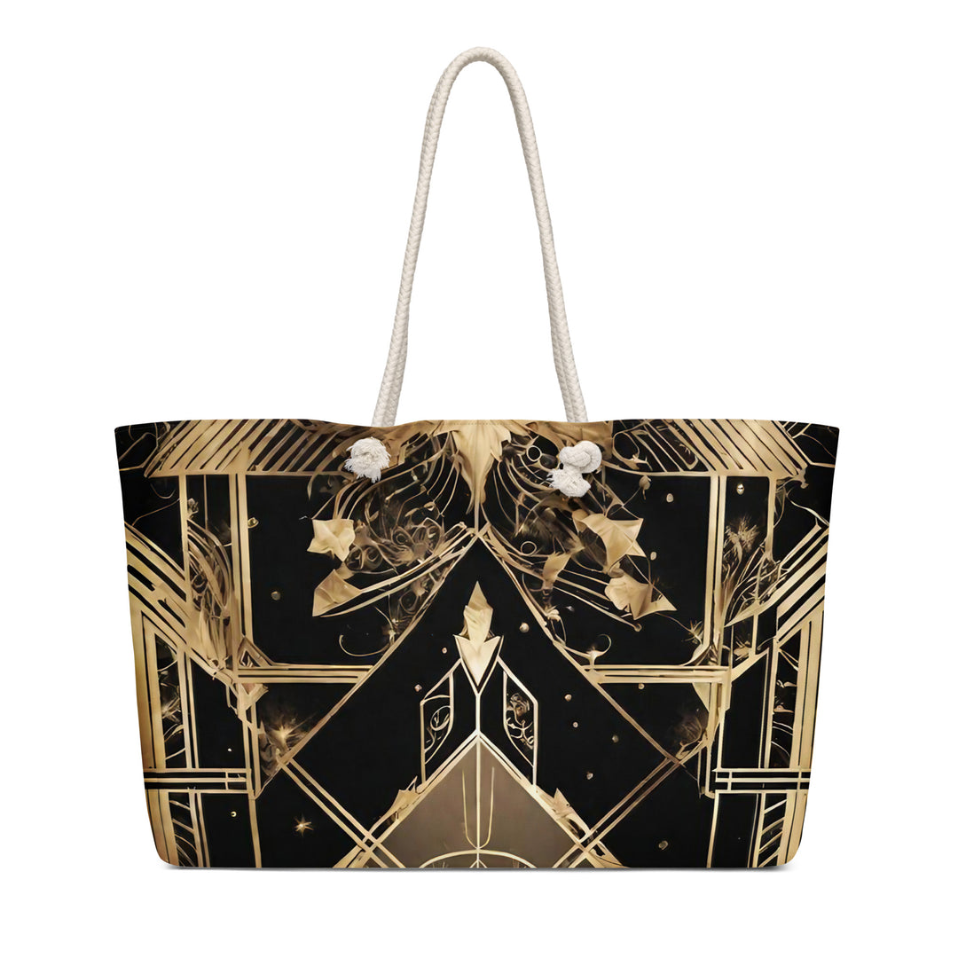 Art Deco Oversized Weekender Bag, Christmas AI-Designed 6, main view