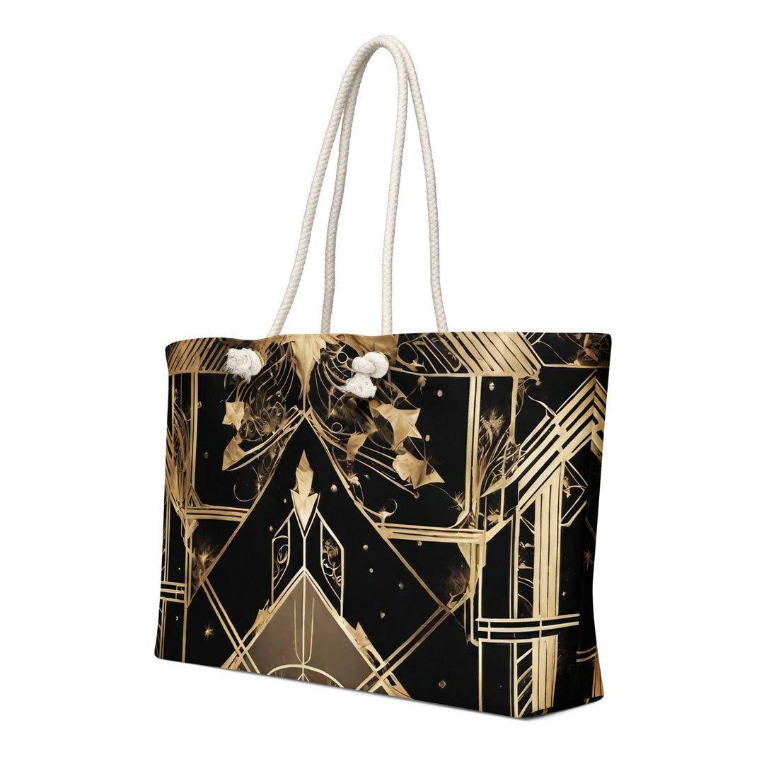 Art Deco Oversized Weekender Bag, Christmas AI-Designed 6, view 3