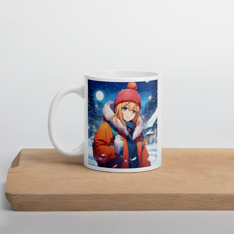 White glossy mug - WhatUWant2Buy