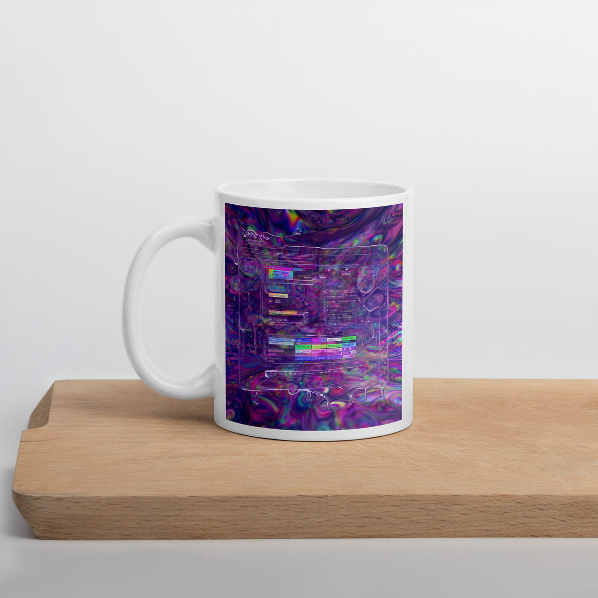 Glitchwear White Glossy Mug | AI Signature Style AI-Designed 251