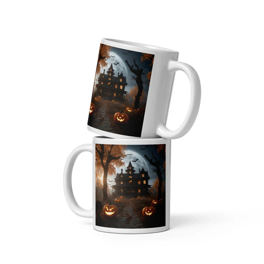 White glossy mug