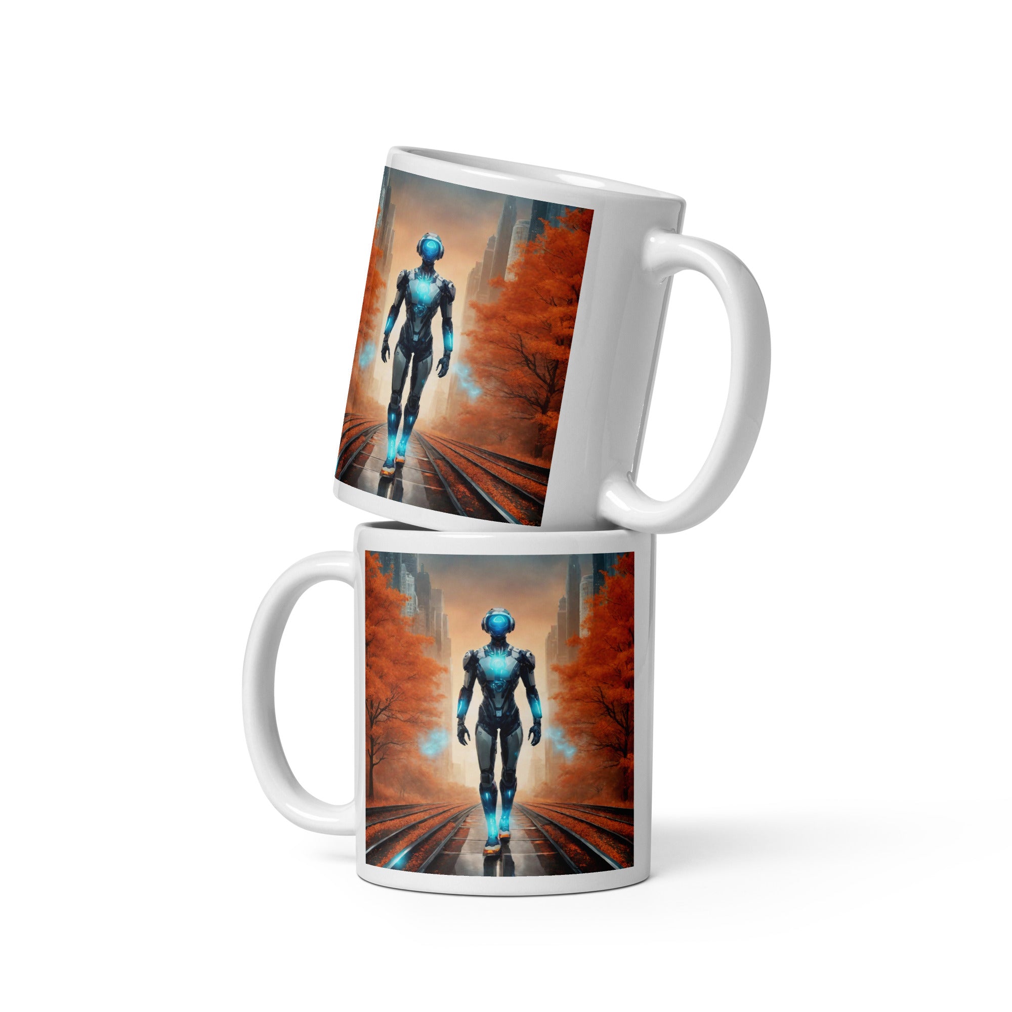 White glossy mug - WhatUWant2Buy