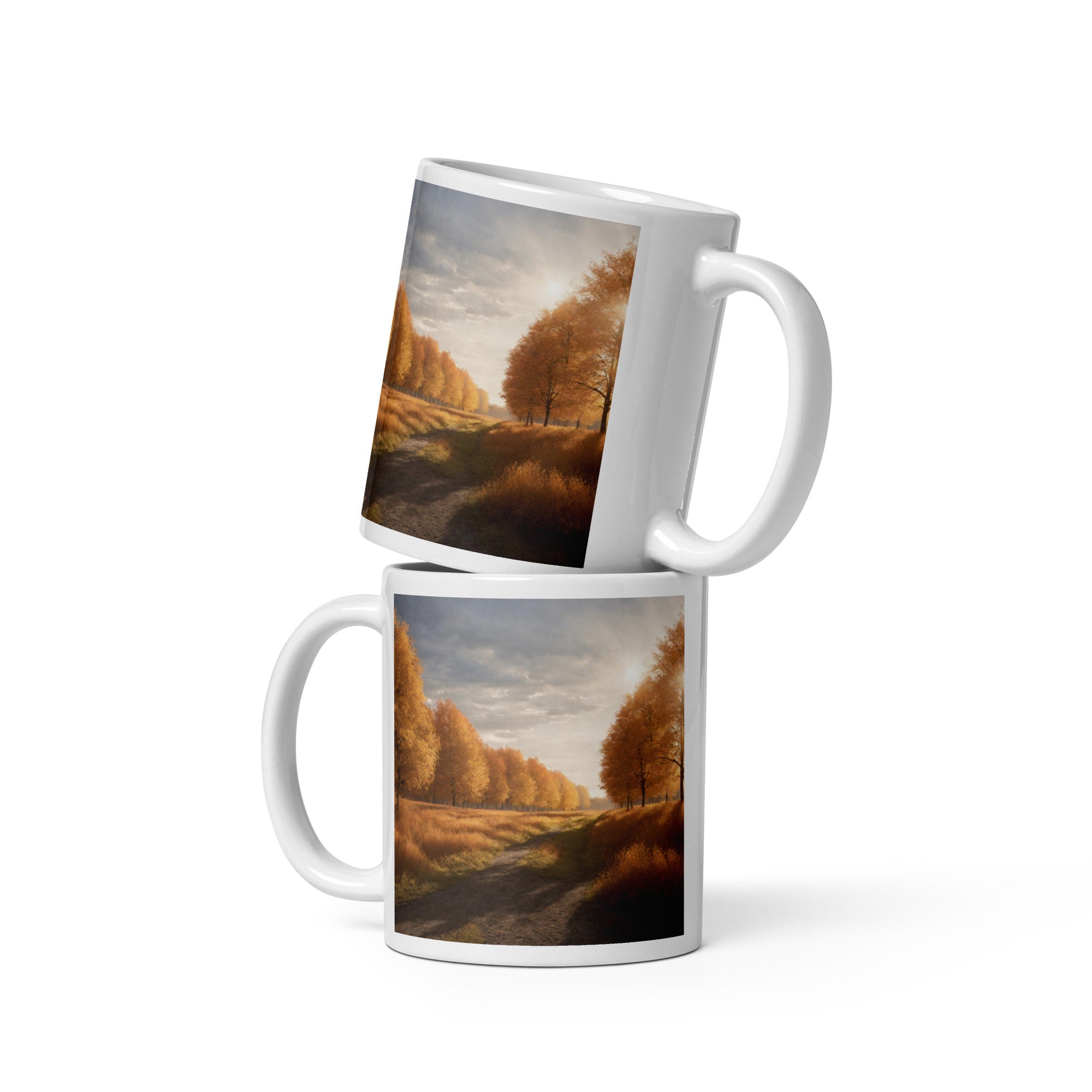 White glossy mug - WhatUWant2Buy