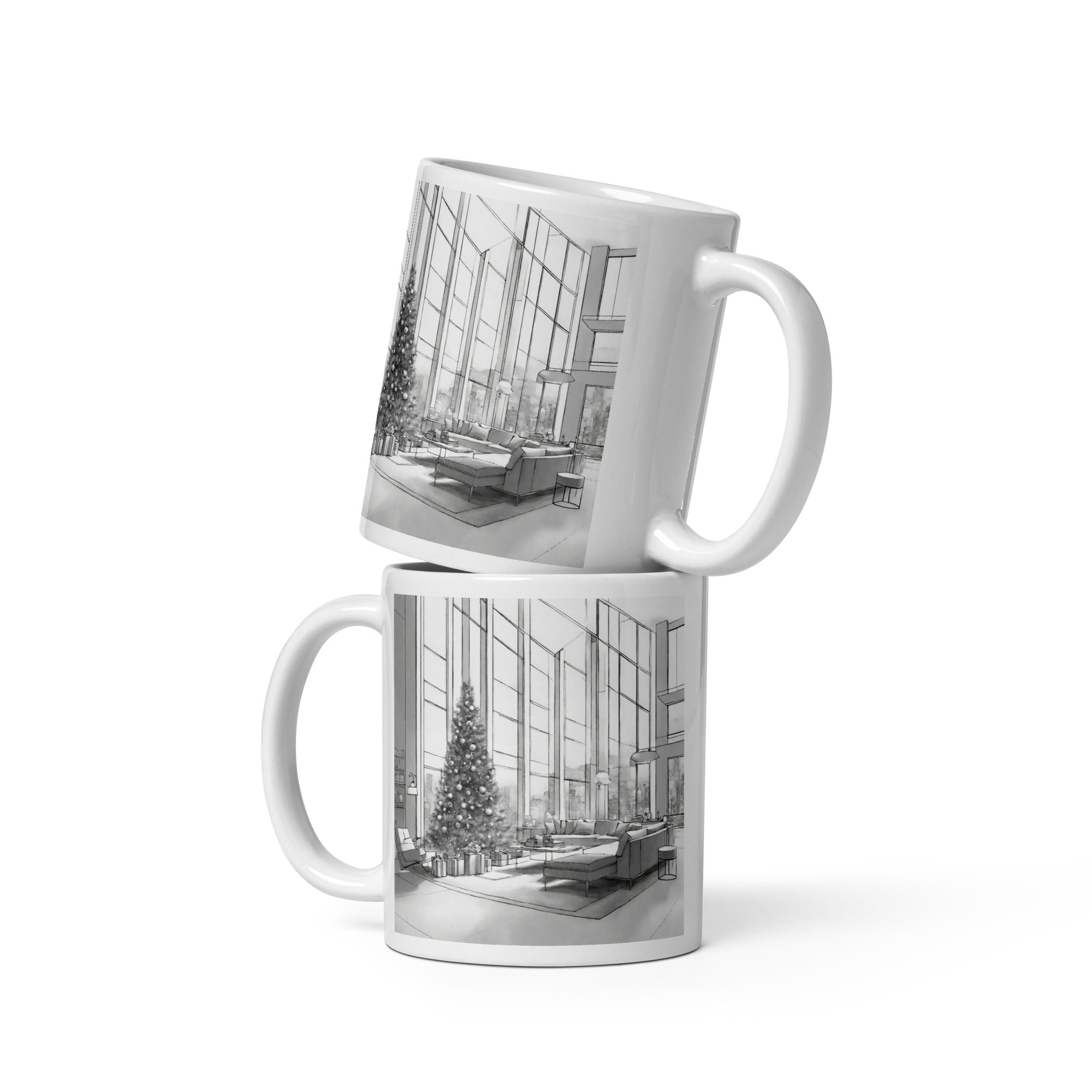 White glossy mug - WhatUWant2Buy
