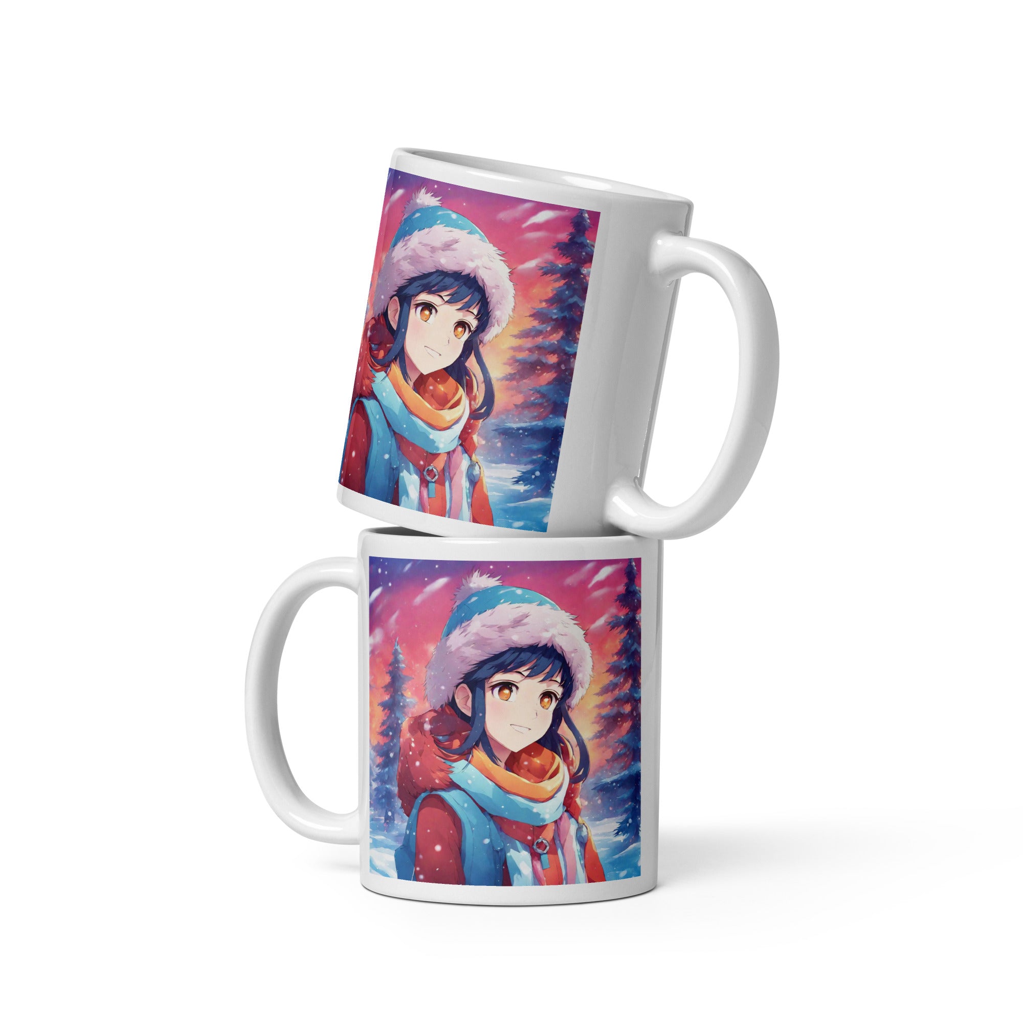 White glossy mug - WhatUWant2Buy