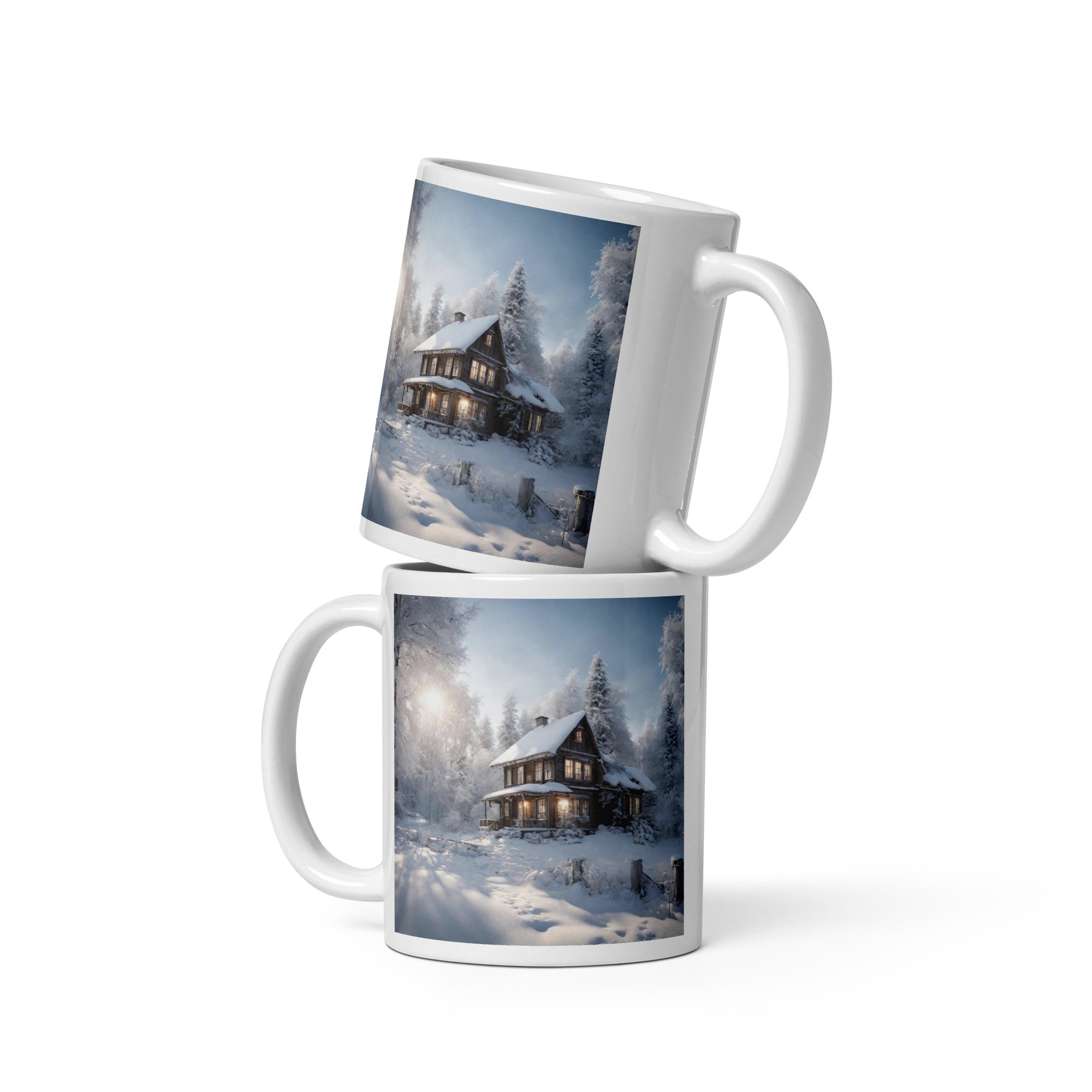 White glossy mug - WhatUWant2Buy