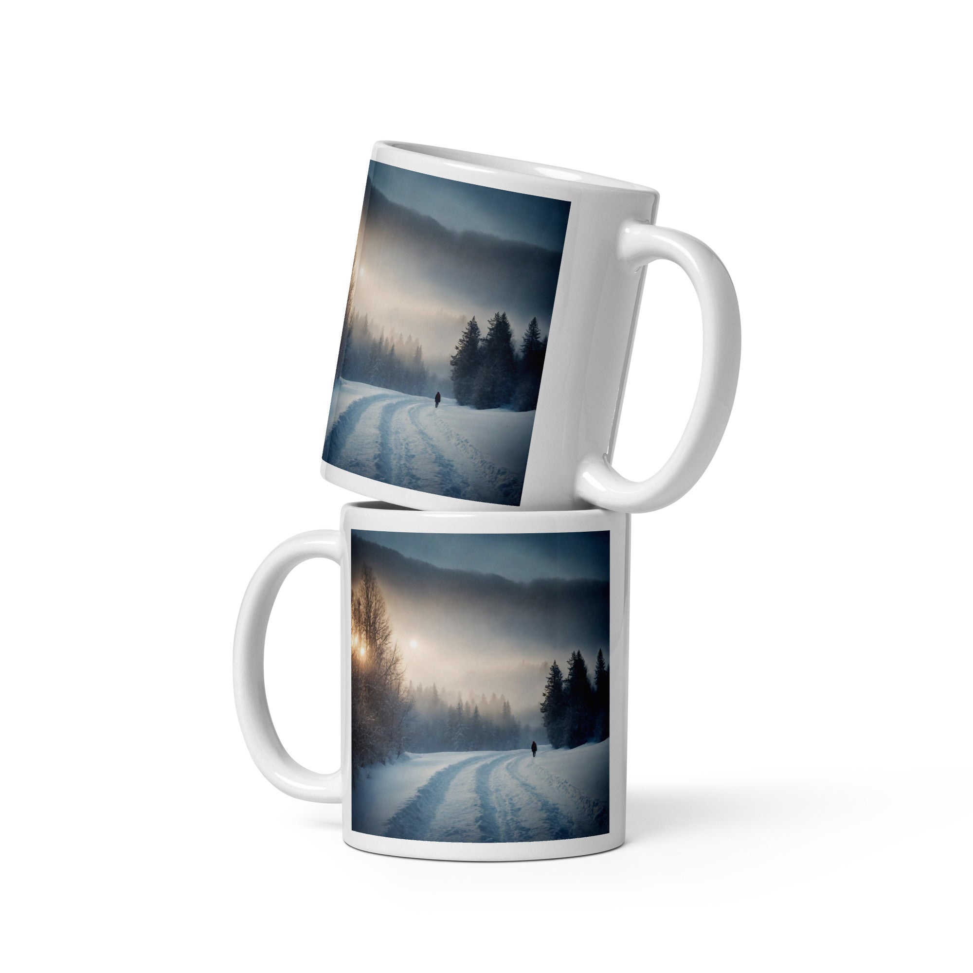 White glossy mug - WhatUWant2Buy