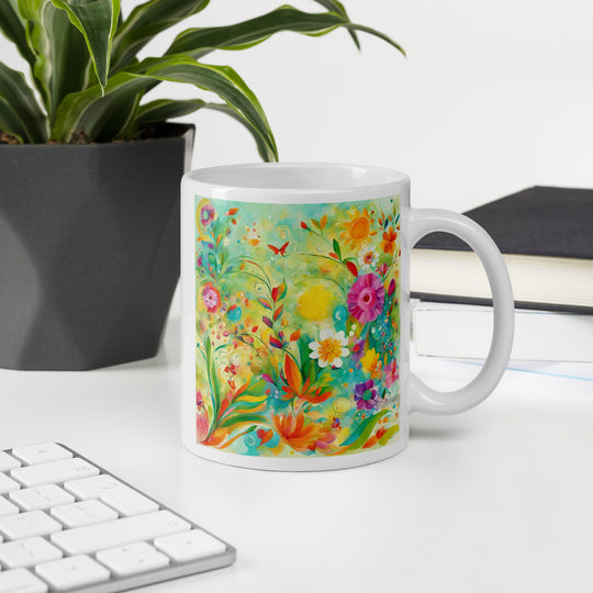 White glossy mug - WhatUWant2Buy