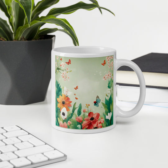White glossy mug - WhatUWant2Buy