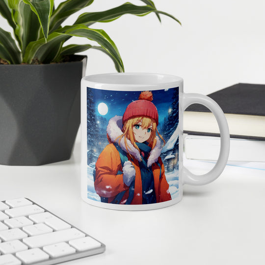 White glossy mug - WhatUWant2Buy