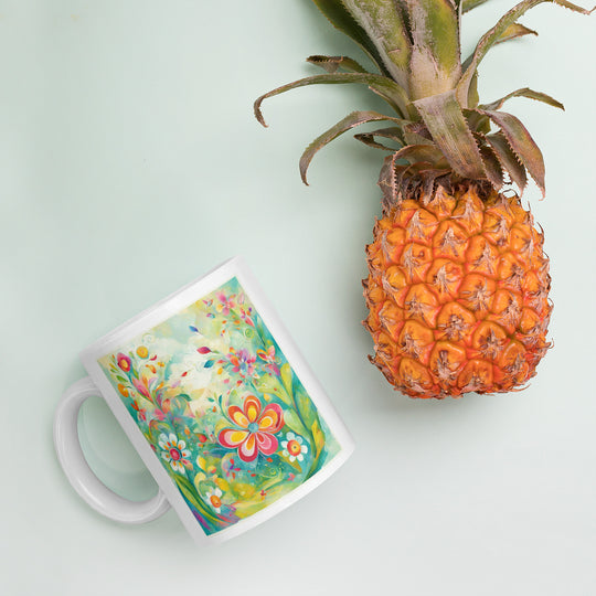 White glossy mug - WhatUWant2Buy