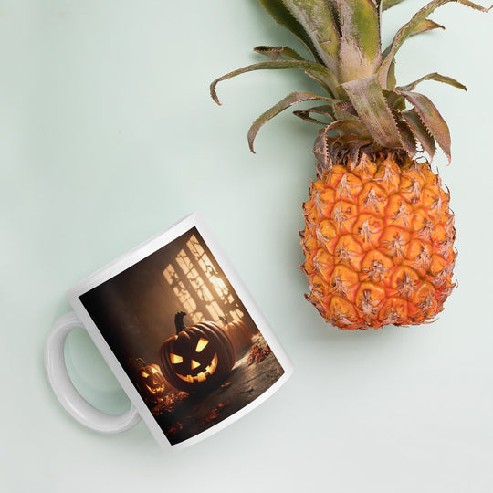 White glossy mug - WhatUWant2Buy