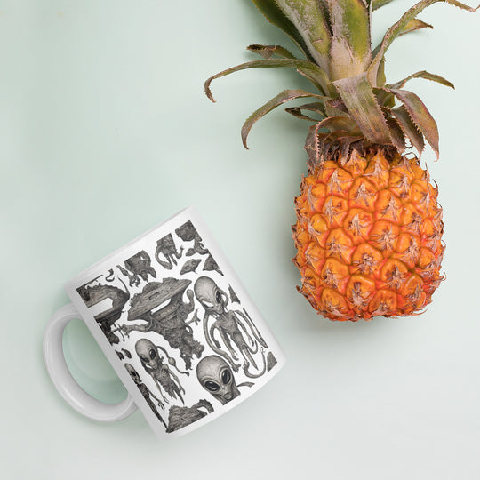 White glossy mug - WhatUWant2Buy