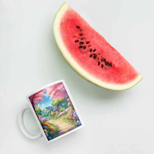 White glossy mug - WhatUWant2Buy