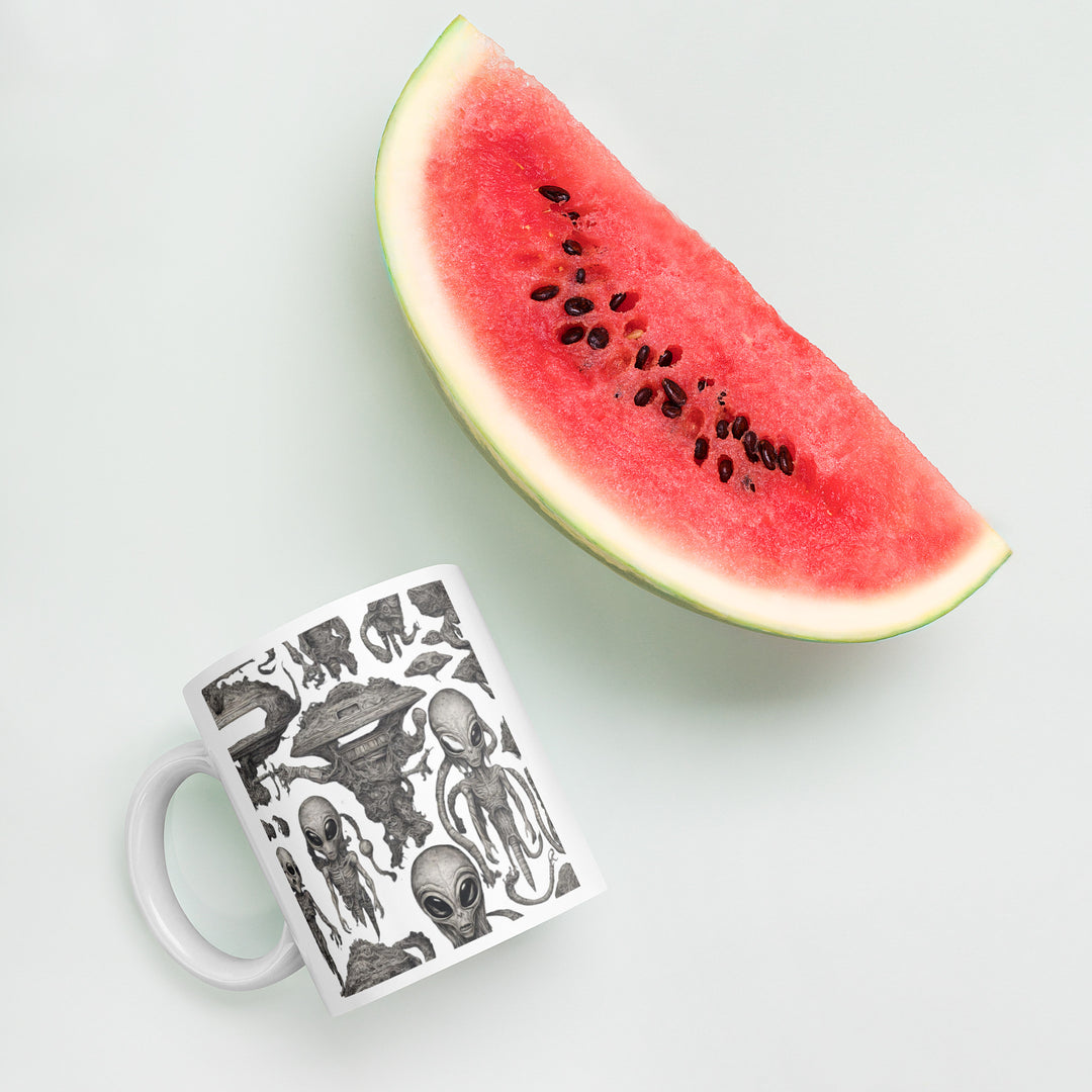 White glossy mug - WhatUWant2Buy