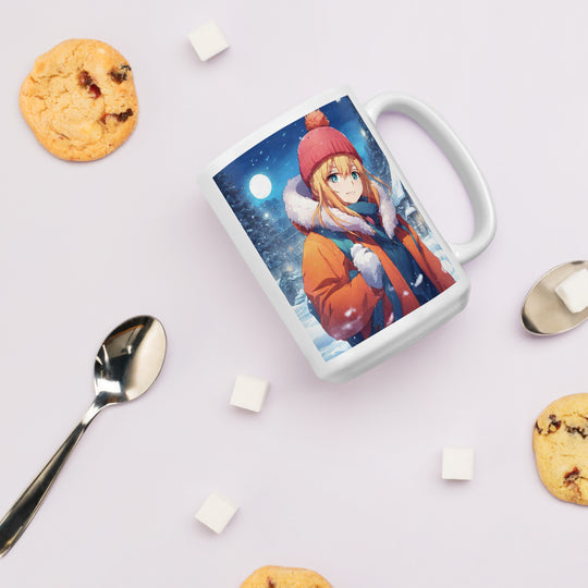 White glossy mug - WhatUWant2Buy