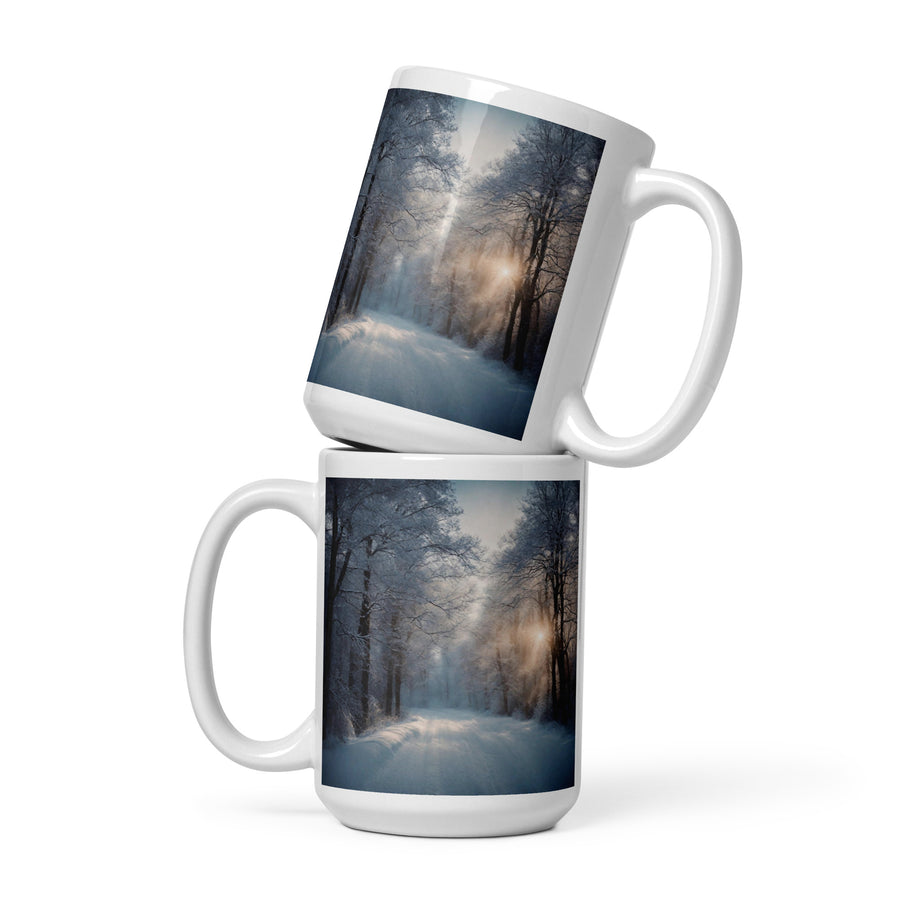 White glossy mug - WhatUWant2Buy