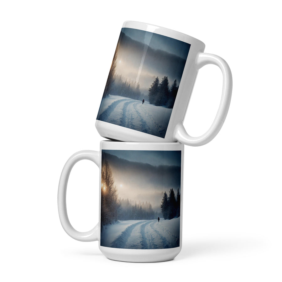 White glossy mug - WhatUWant2Buy