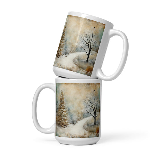 White glossy mug - WhatUWant2Buy