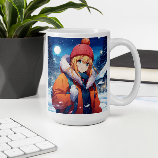 White glossy mug - WhatUWant2Buy