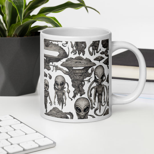 White glossy mug - WhatUWant2Buy