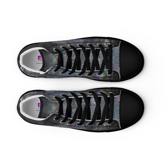 Glitchwear Women's High Top Canvas Shoes, Everyday AI-Designed 0, view 6