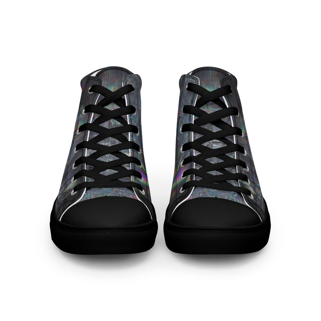 Glitchwear Women's High Top Canvas Shoes, Everyday AI-Designed 0, view 4