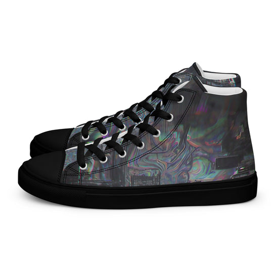 Glitchwear Women's High Top Canvas Shoes, Everyday AI-Designed 0, view 8
