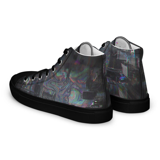 Glitchwear Women's High Top Canvas Shoes, Everyday AI-Designed 0, view 10