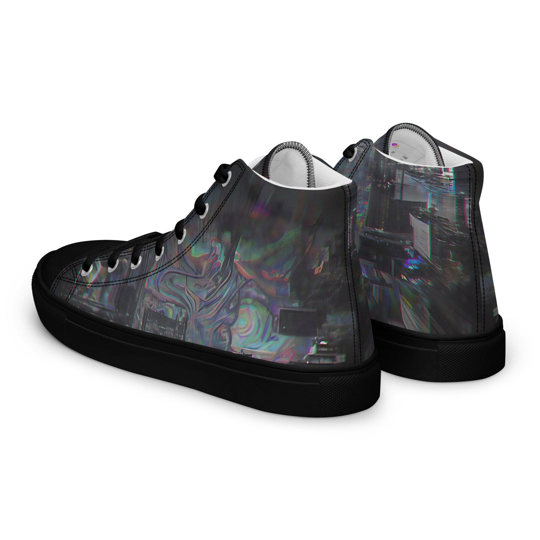 Glitchwear Women's High Top Canvas Shoes, Everyday AI-Designed 0, view 10