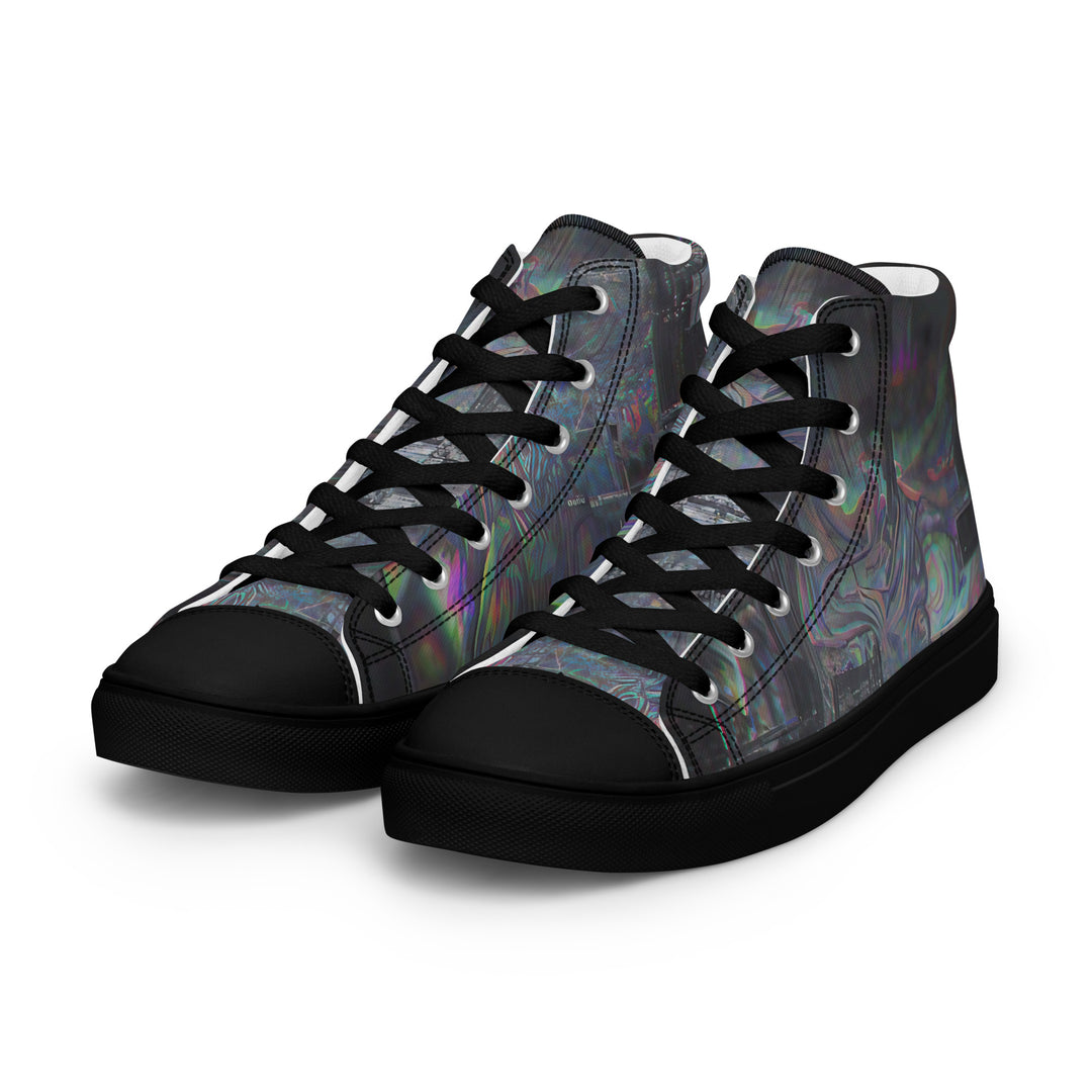 Glitchwear Women's High Top Canvas Shoes, Everyday AI-Designed 0, view 12