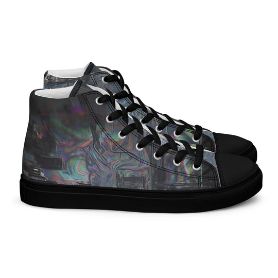 Glitchwear Women's High Top Canvas Shoes, Everyday AI-Designed 0, view 13