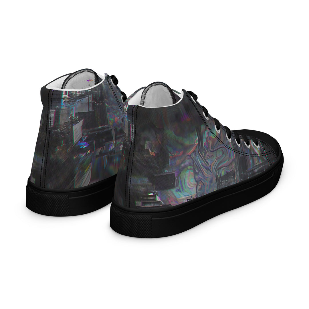 Glitchwear Women's High Top Canvas Shoes, Everyday AI-Designed 0, view 15