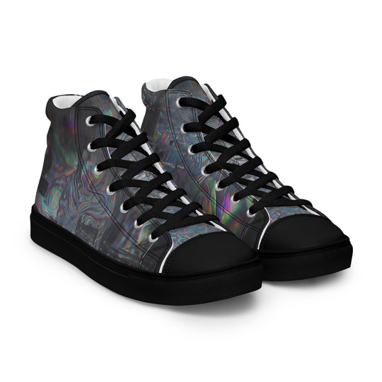 Glitchwear Women's High Top Canvas Shoes, Everyday AI-Designed 0, view 17