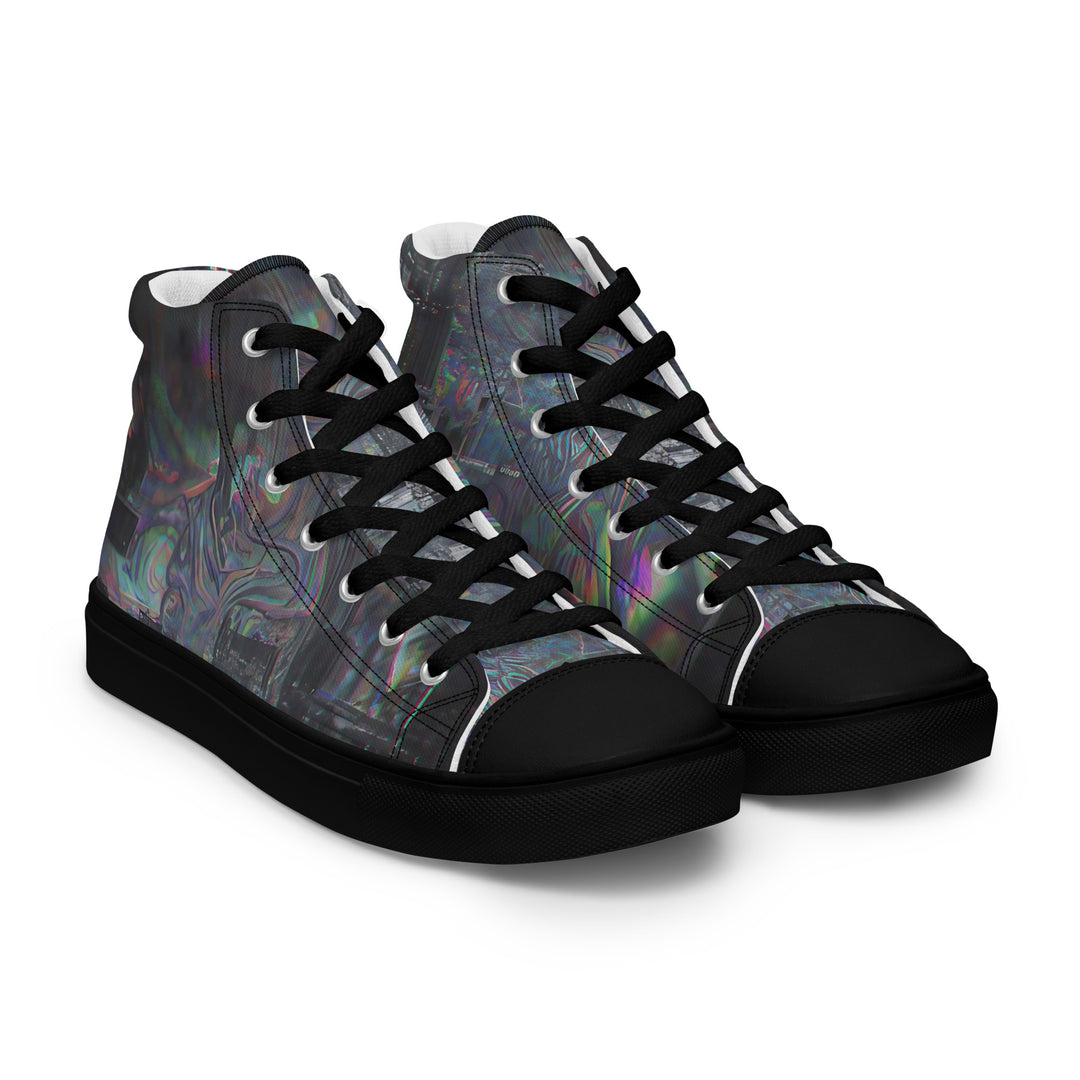 Glitchwear Women's High Top Canvas Shoes, Everyday AI-Designed 0, view 17